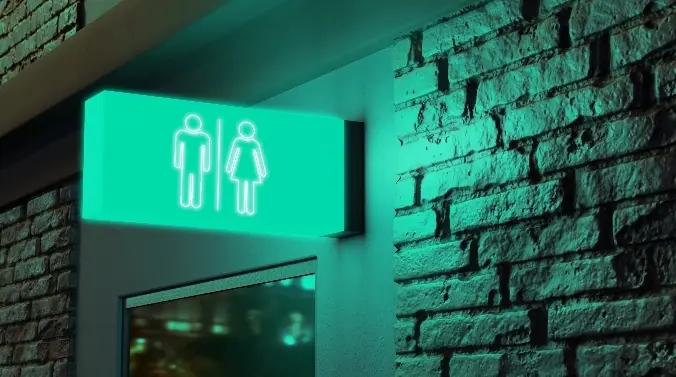 Caisson lumineux réalisé par l'agence de publicité Floki.